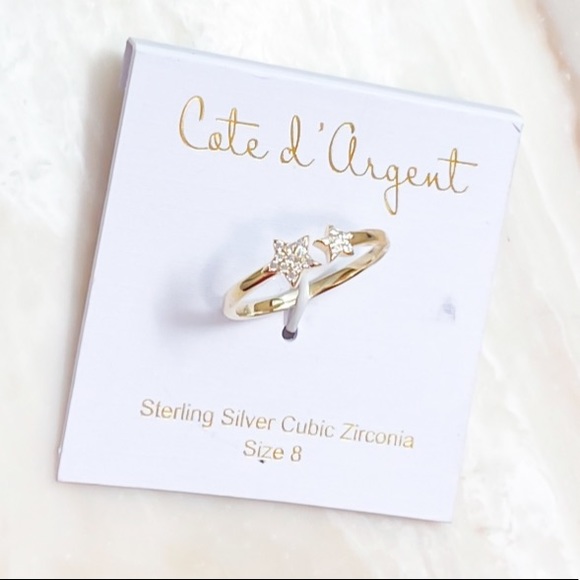 Cote D Argent CZ GP 925 Star Ring - Picture 3 of 4